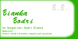 bianka bodri business card